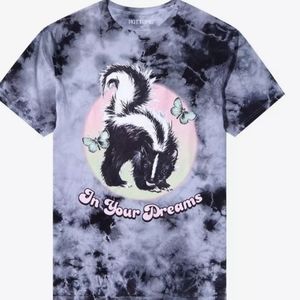 Skunk Tie Dye CottageCore Hot Topic Tee Shirt Sz M